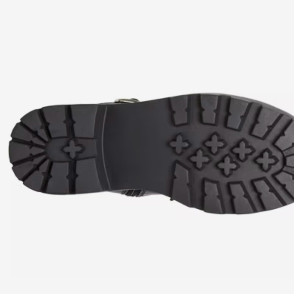Madden Girl Black Tall Combat Moto Boots - Picture 5 of 16